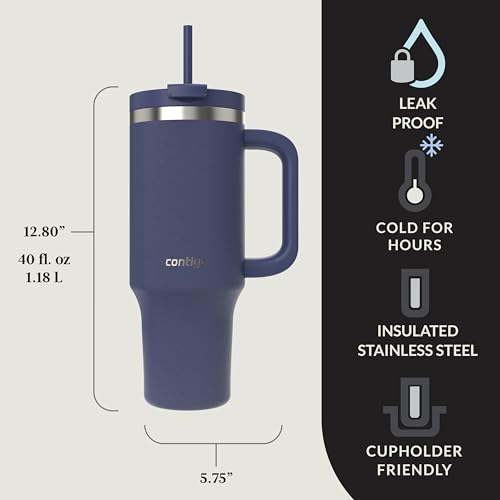 Contigo Streeterville 40oz Tumbler Stainless Steel Vacuum Insulated Leak-Proof Cold for 29 Hours Coral