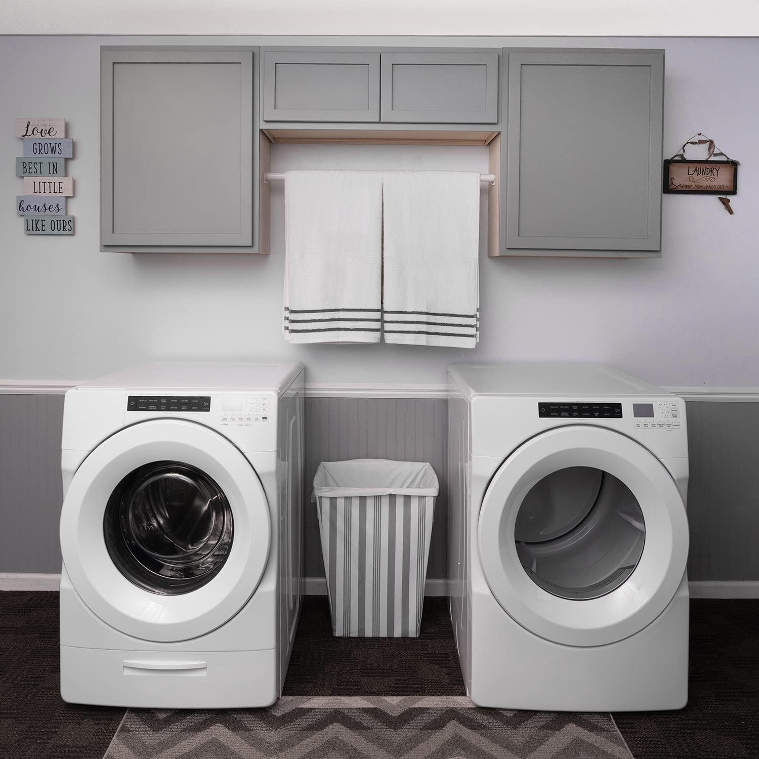 RTA (Ready-to-Assemble) Cabinets | Magnetic Grey Starter Laundry Room Cabinet Kit | 72