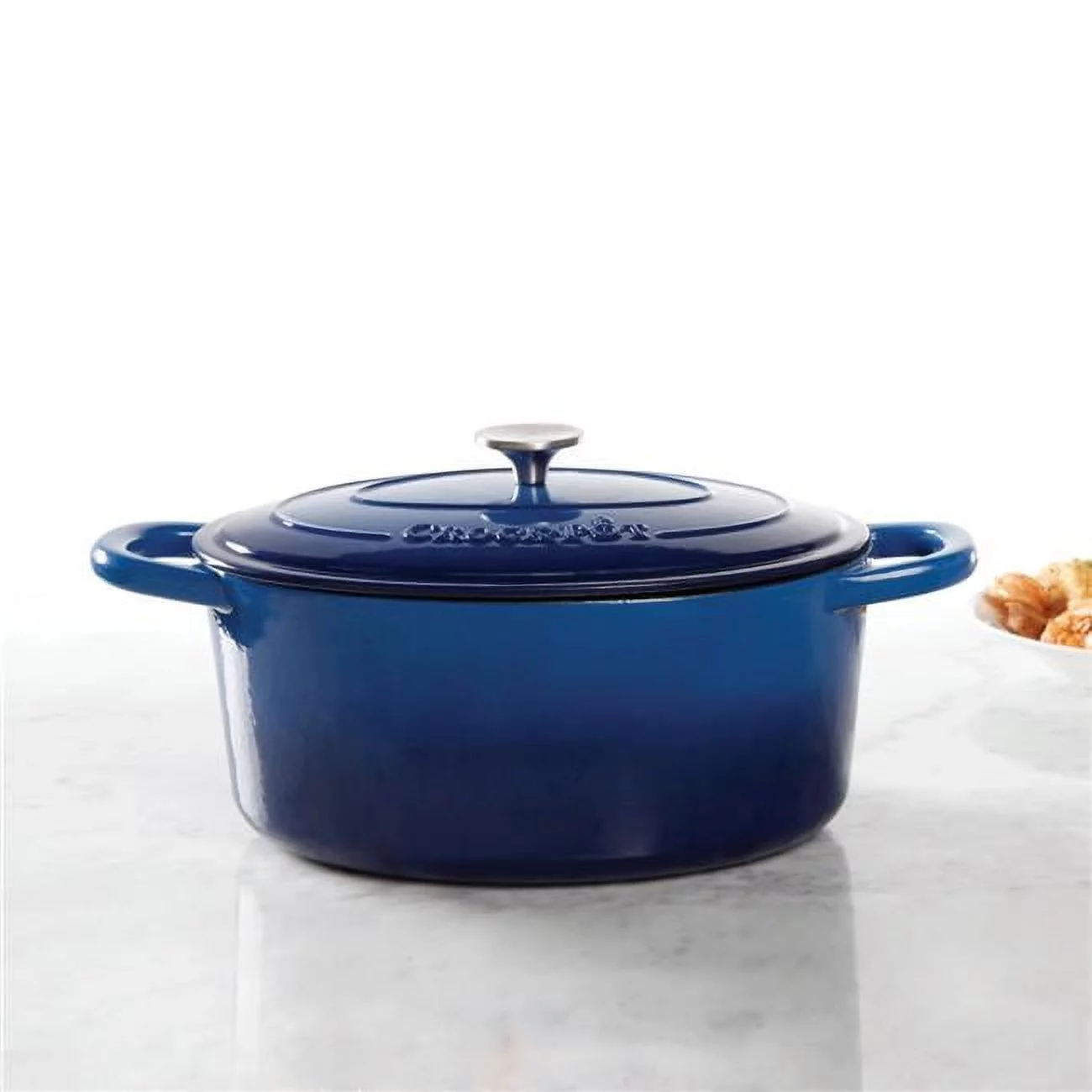 7 qt Oval Dutch Oven Crock Pot, Sappire