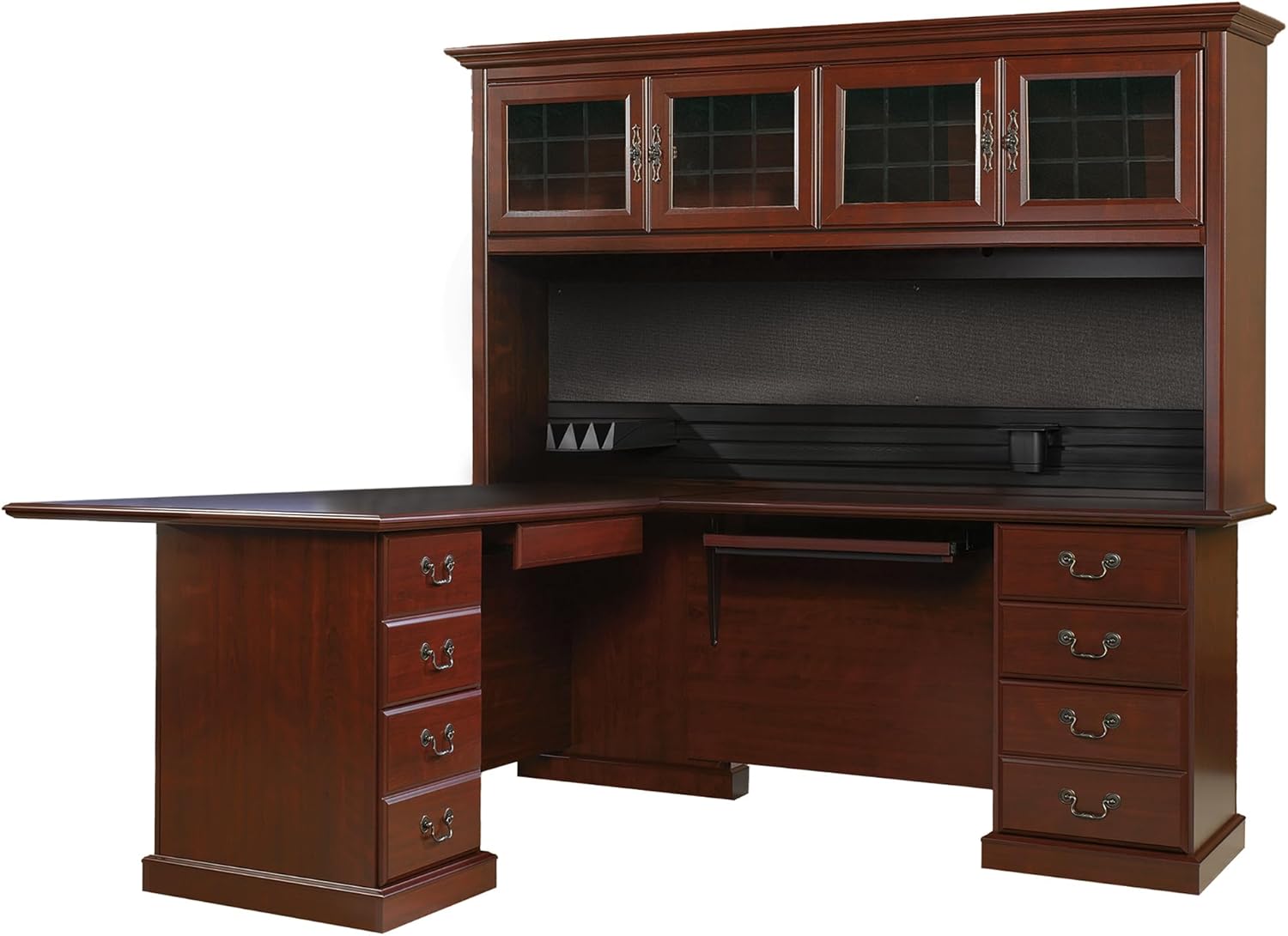 Sauder Heritage Hill L-Shaped Desk with Office Hutch, L: 70.50