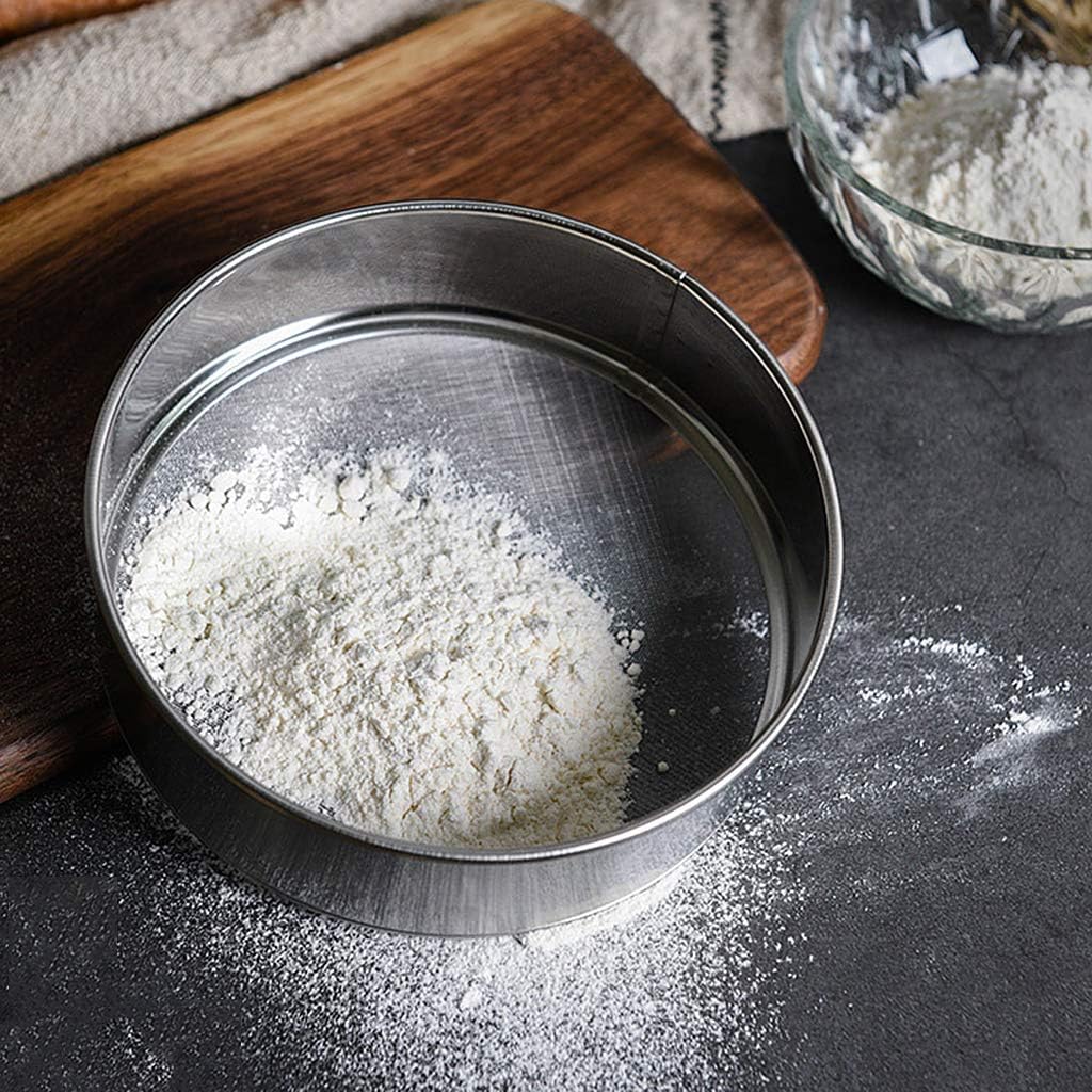 Stainless Steel Fine Mesh Oil Strainer Flour Colander Sifter Sieve Cake Baking C Sieve Sieves And Strainers Flour Sifter Sieve For Baking Sieve Fine Mesh Baking Sieve Baking Sieve Flour Drum Sieve