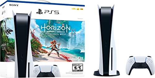 Playstation 5 Disc Version PS5 Console Horizon Forbidden West Bundle - 4K-TV Gaming, 16GB. GDDR6 RAM, 8-K .Output, WiFi 6. Ultra-High Speed 825GB SSD - U Deal
