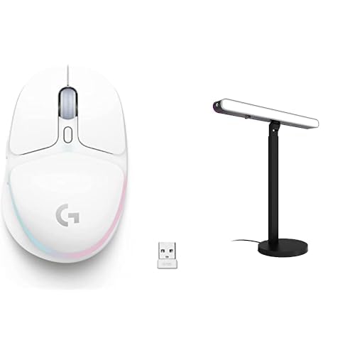 Logitech G705 Wireless Gaming Mouse, Customizable LIGHTSYNC RGB Lighting, Lightspeed Wireless, Bluetooth Connectivity, Lightweight, PC/Mac/Laptop - White Mist