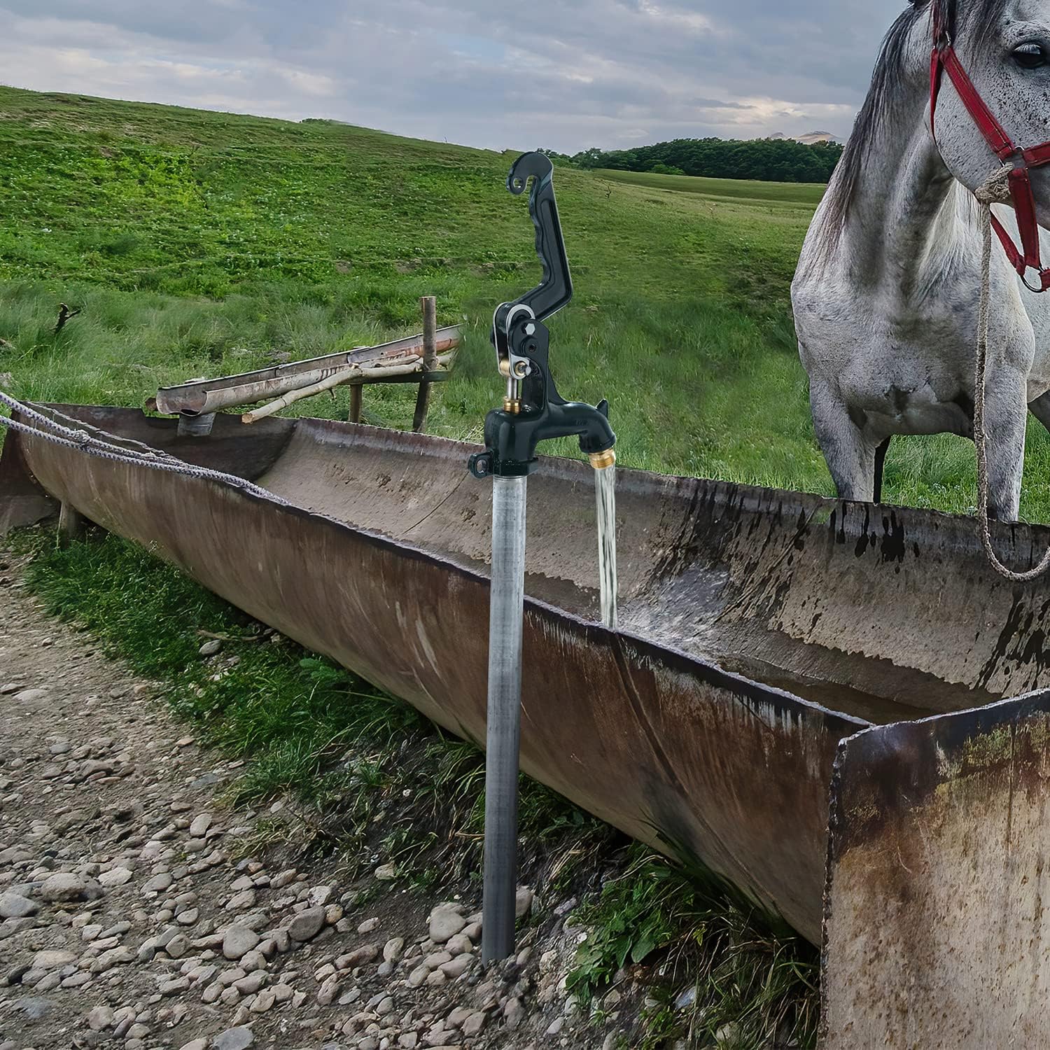 Frost-Free Yard Hydrant Freezeless Frost Proof Green 3/4