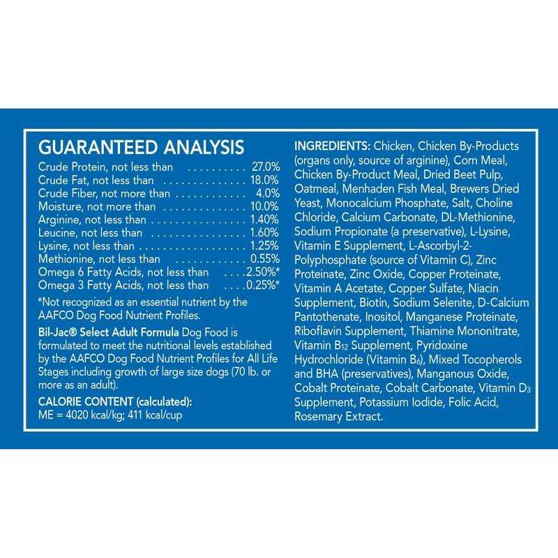 Bil-Jac Select Adult Dry Dog Food - Pet Supplies online store