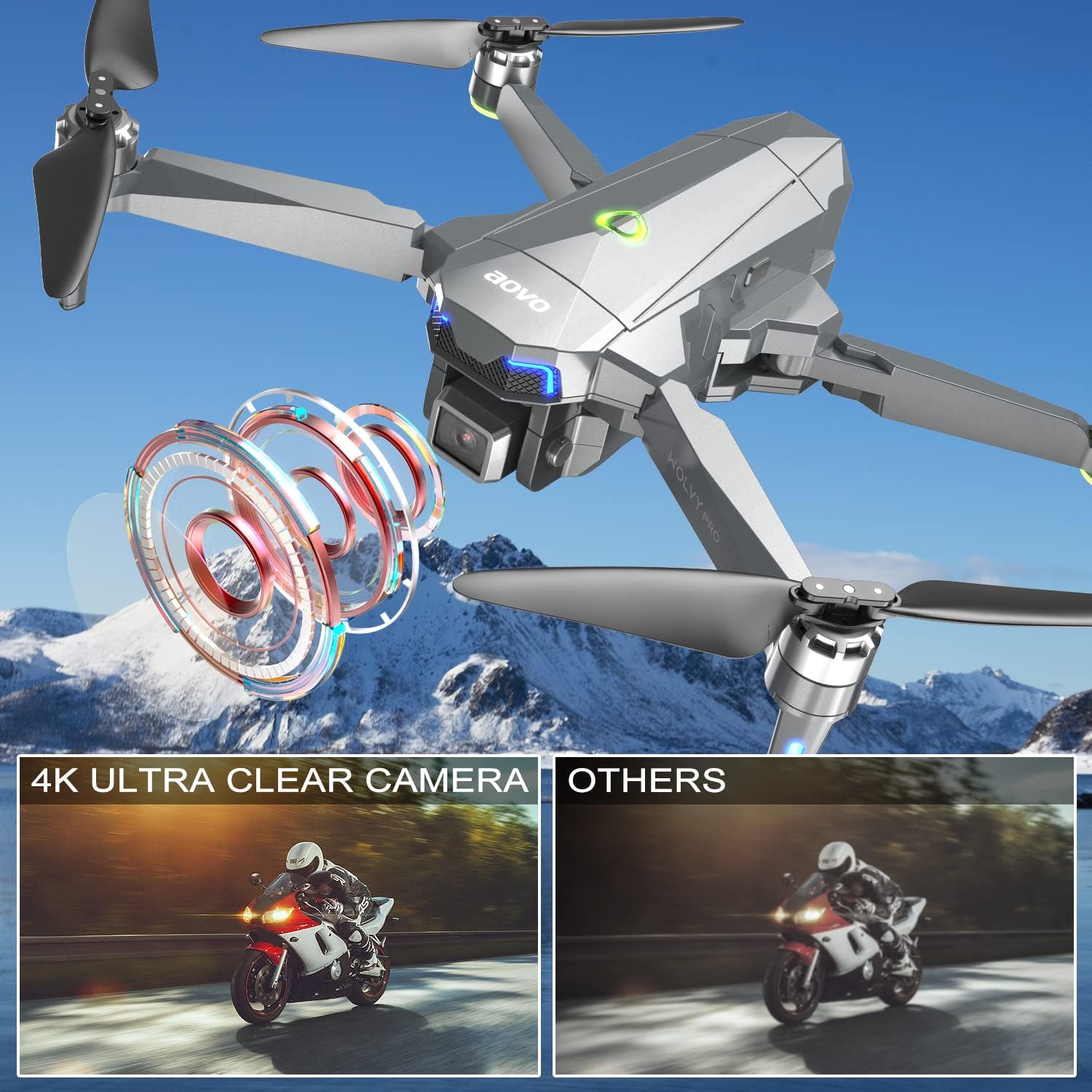 Drone with Camera for Adults 4K,30 Minutes Flight Time with GPS Return Home,Quadcopter with Brushless Motor, Follow Me Drones for Beginners