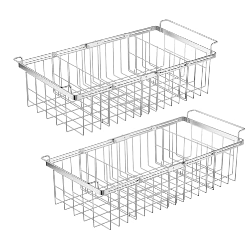 Orgneas Chest Freezer Organizer Bins, Capacity Expandable Deep Freezer Baskets Adjustable From 15.5