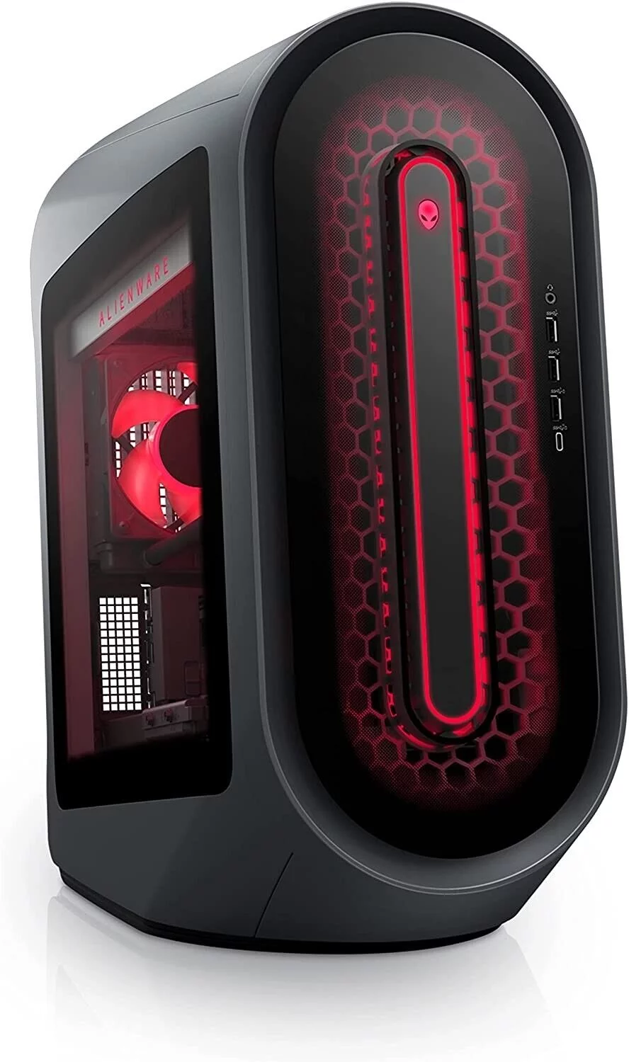 Alienware Aurora R14 Liquid Cooled Gaming Desktop - AMD Ryzen 9 5900, 32GB 3466MHz RAM, 1TB SDD + 2TB HDD, NVIDIA GeForce RTX 3080 10GB GDDR6X Graphics, VR Ready, USB-C, Windows 11 Home  Black