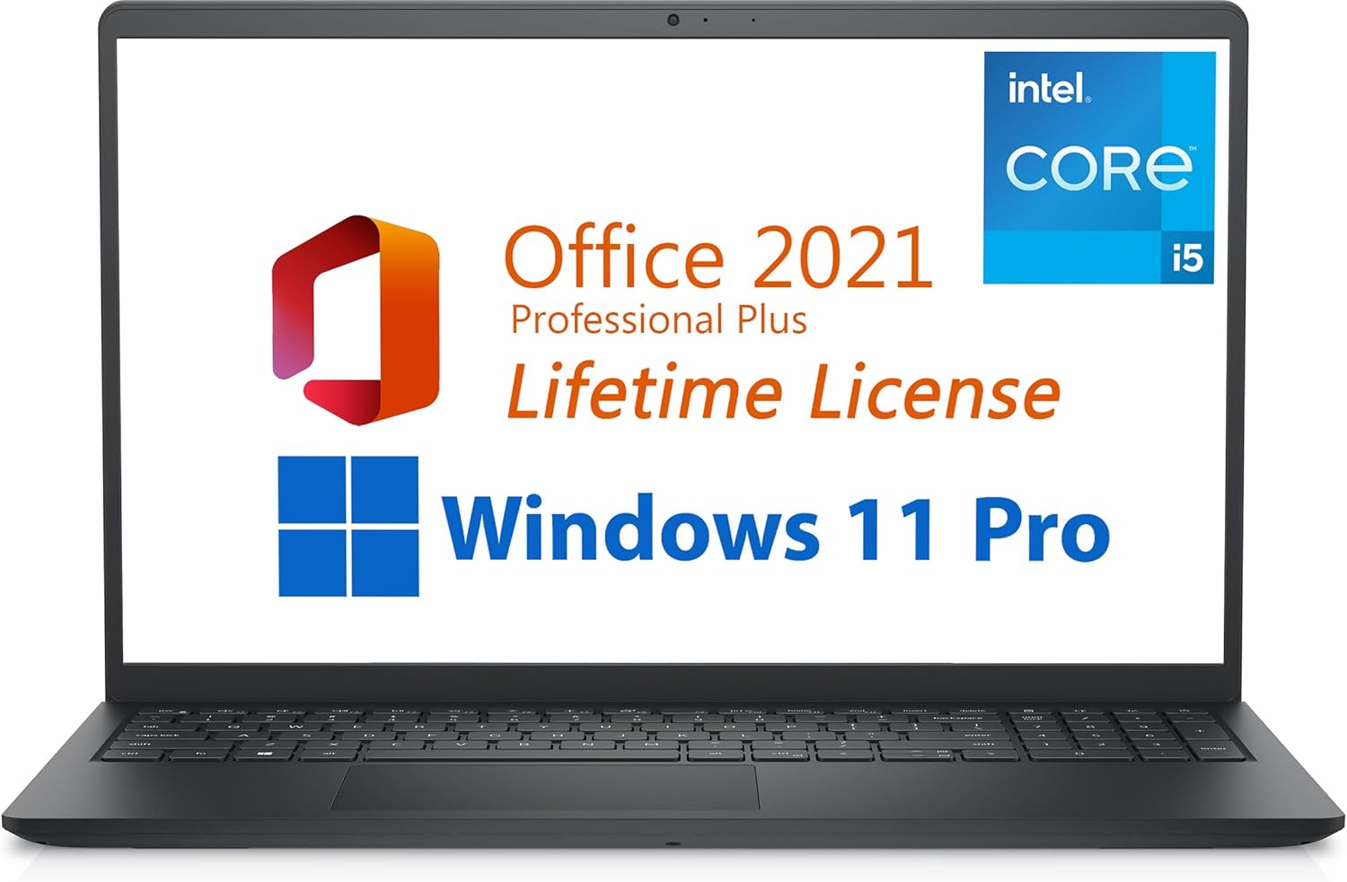 Dell 2024 Inspiron 15 Business Laptop, Free Microsoft Office 2021 with Lifetime License, 15.6