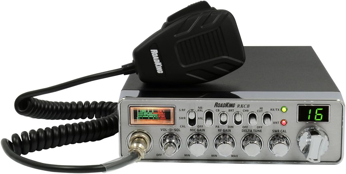 RoadKing RKCBCLASSIC 40 Channel Classic CB Radio with Large Digital Display and Illuminated SWR/RF Meter