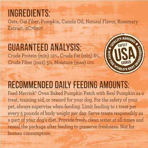 Merrick Oven Baked Pumpkin Patch Dog Treats - Pet Supplies online store