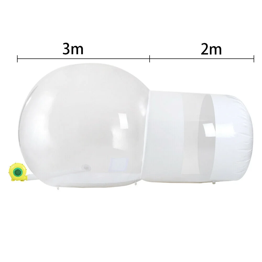 FETCOI 3 Meter Inflatable Tent Transparent Bubble Tent Eco Home Tent + Air Blower