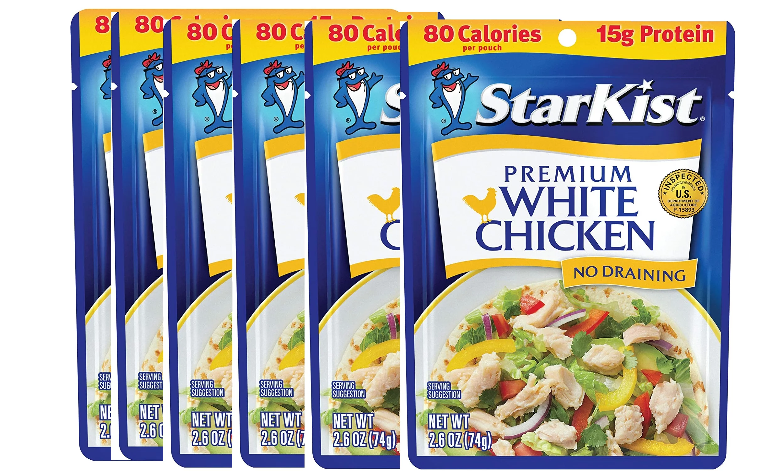 StarKist Premium White Chicken - 2.6 oz Pouch ( Pack of 6 )