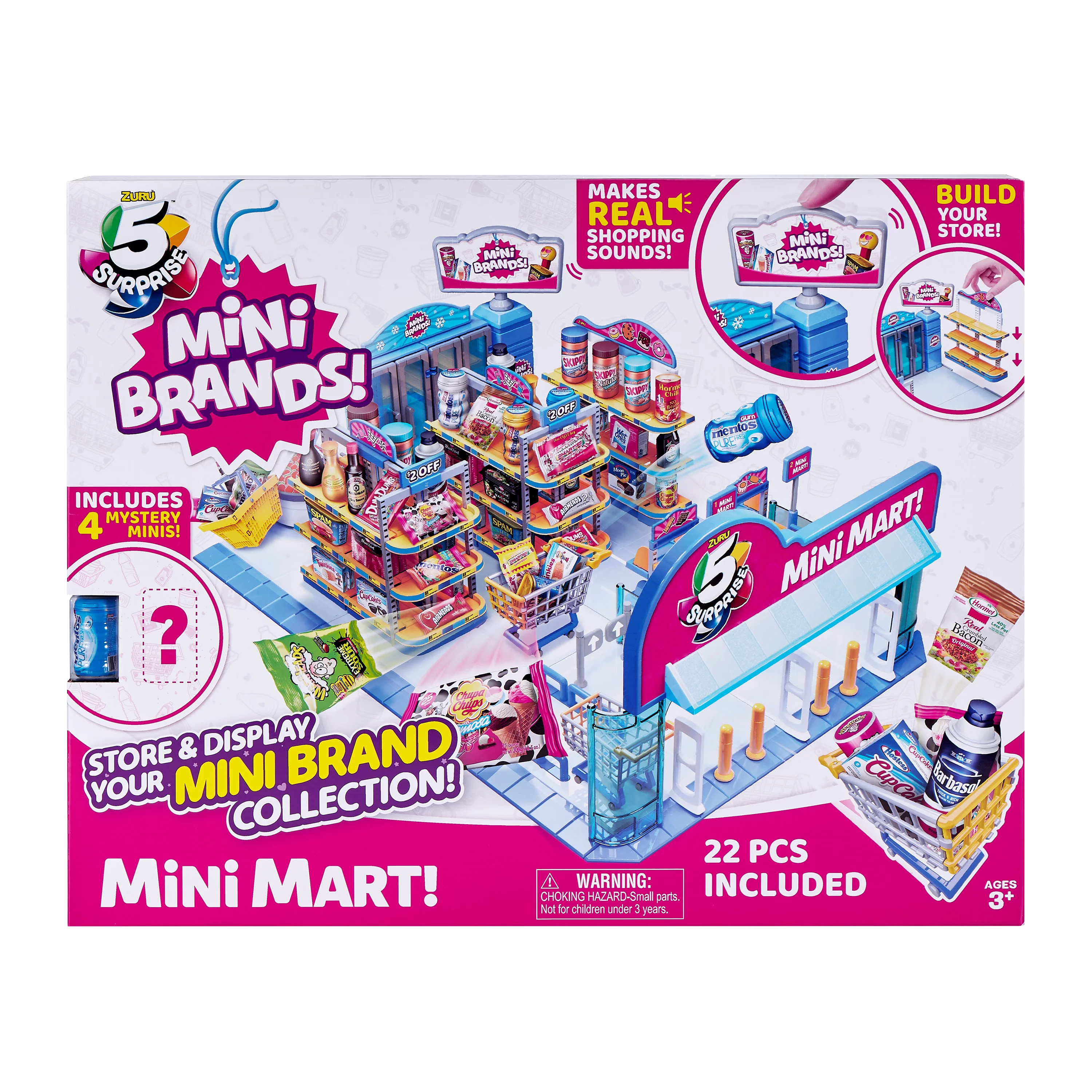 5 Surprise Mini Brands Series 2 Electronic Mini Mart with 4 Mystery Mini Brands Playset by ZURU