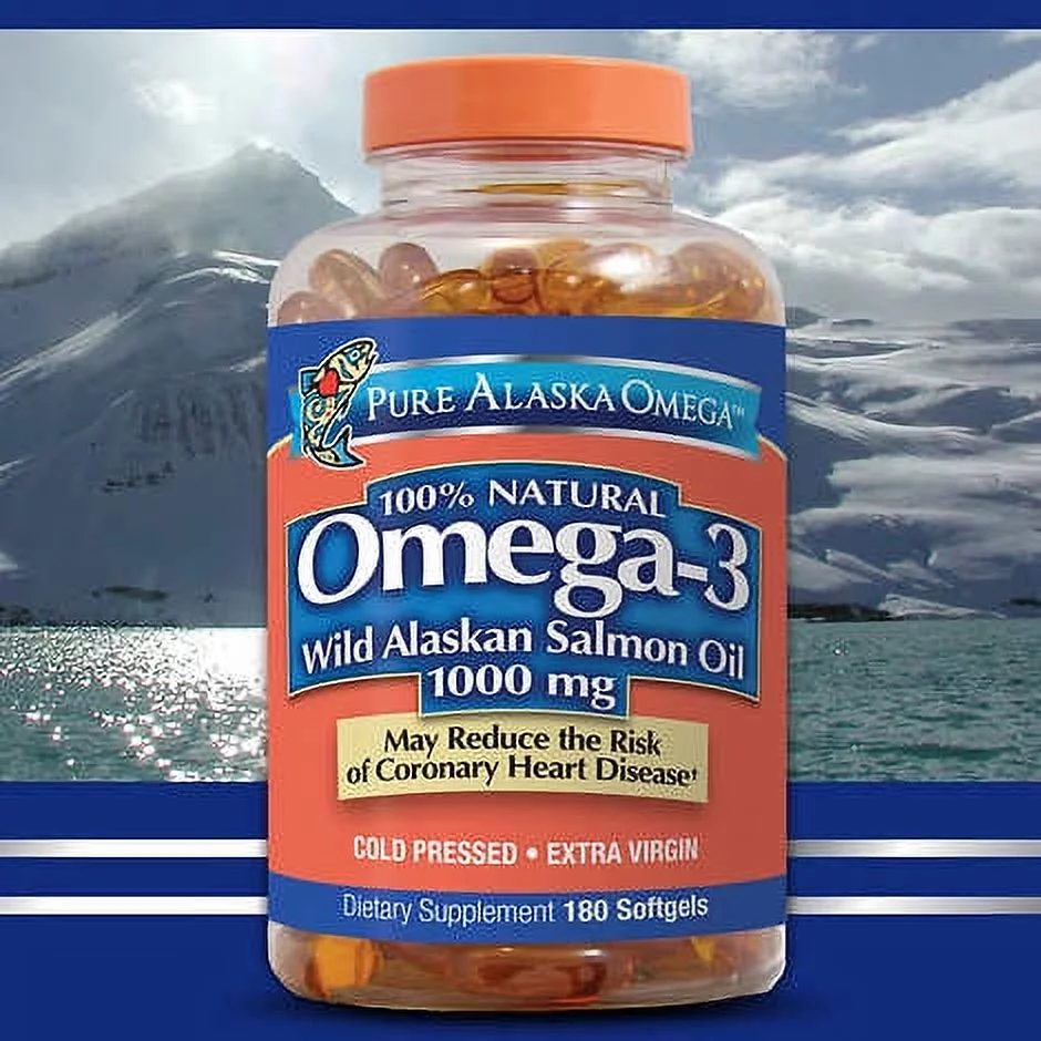 Pure Alaska Omega Wild Salmon Oil Softgels, 1000 Mg, 180 Ct