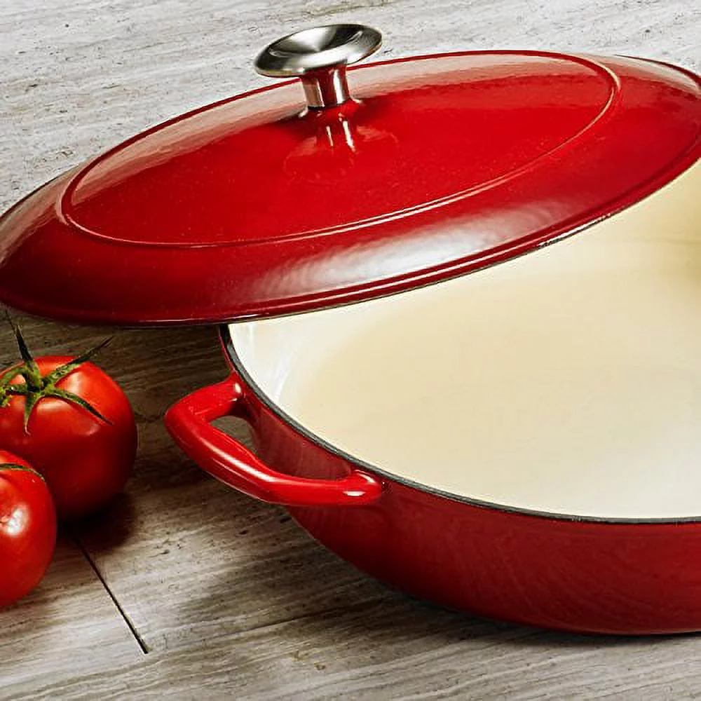 Tramontina Gourmet Enameled Cast Iron 4 qt. Covered Braiser - Gradated Red