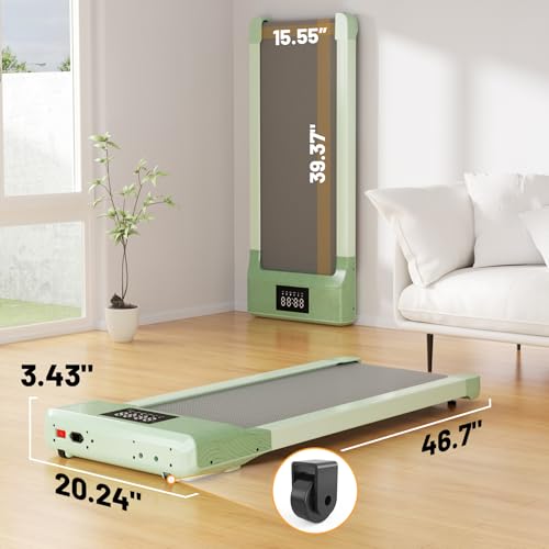 SupeRun Walking Pad, 2024 Newest Walking Pad Treadmill, 2 in 1 Under Desk Treadmill for Home Office, Portable Walking Treadmill with Remote Control LED Display Installation Free