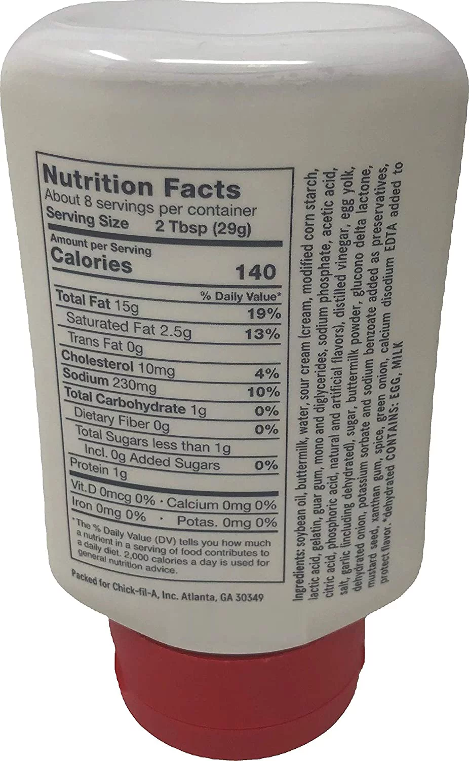 Chick-Fil-A Sauce 8 oz. Squeeze Bottle - Resealable Container For Dipping, Drizzling, and Marinades 2-Bottle Pack (Garden Herb Ranch)