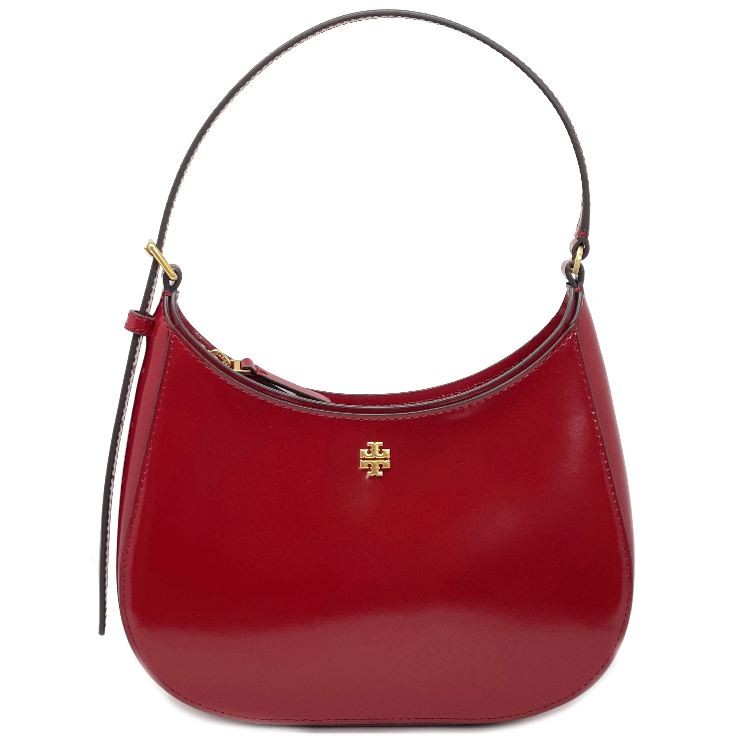 Tory Burch Women's Emerson Small Patent Zip Shoulder Bag (Lipstick Red)