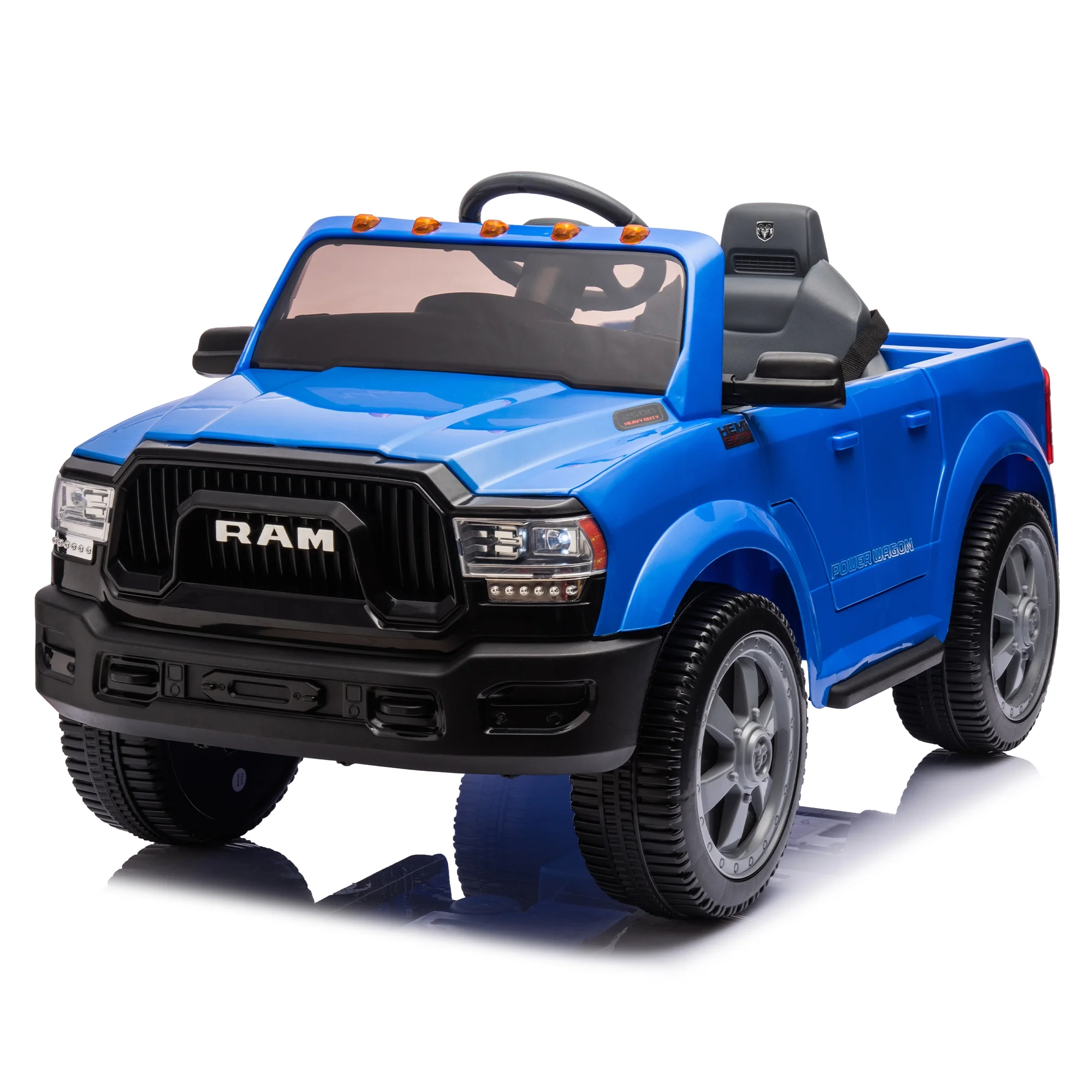 Licensed Dodge RAM 2500 12V Ride On Cars with Remote Control, Kids Electric Ride on Pickup Truck with Music, MP3/USB Port, Cup Holder, Back Storage, Electric Cars for Kids Boys Girls 3-6 Ages, Blue
