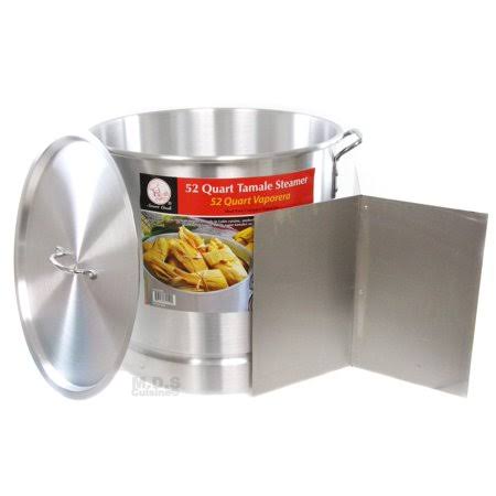 52 qt Tamale Steamer Vaporera Stock Pot Premium Aluminum 13 Gallons Fry Pan New