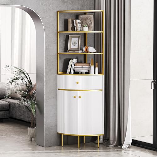 Modern Tall Corner Cabinet, 74.8