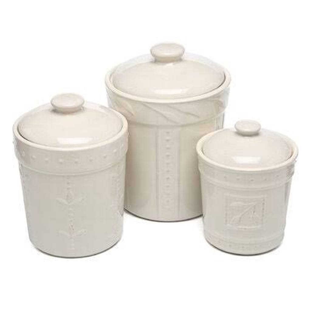 Genesee 3 Piece Kitchen Canister Set Color: Ivory