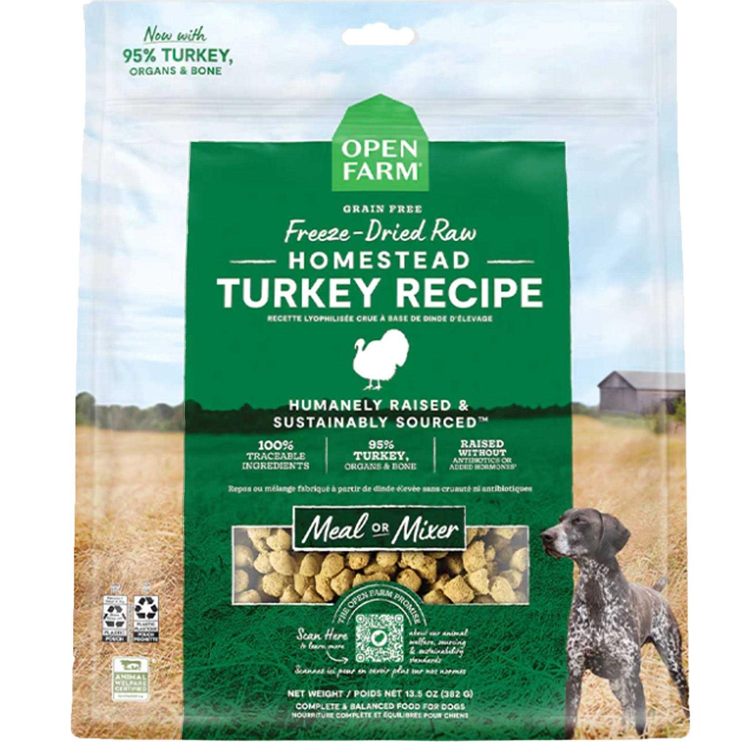 Open Farm Freeze Dried Raw Dog Food Homestead Turkey - Pet Supplies online store