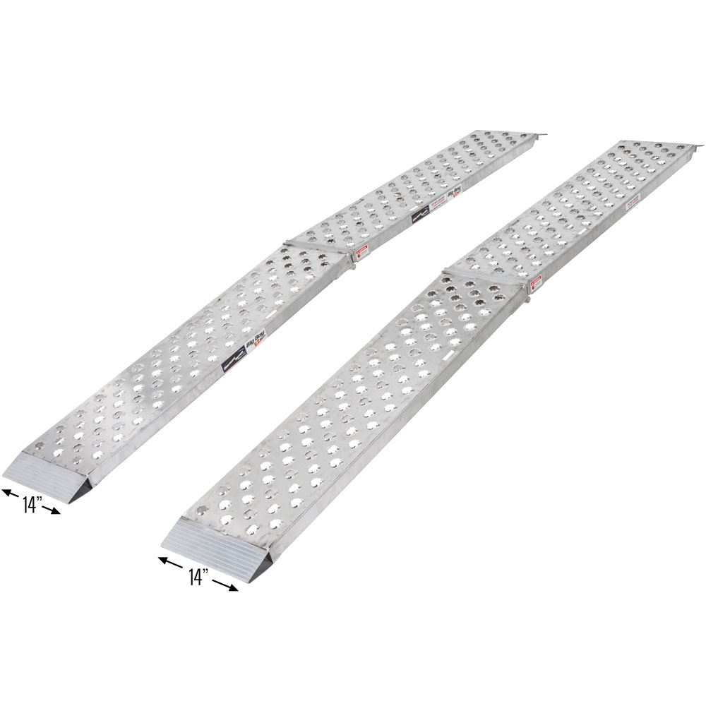 Big Boy EZ Rizer MF2-10214-EZ Aluminum 10' Arched Dual Runner Folding ATV Ramps by Black Widow