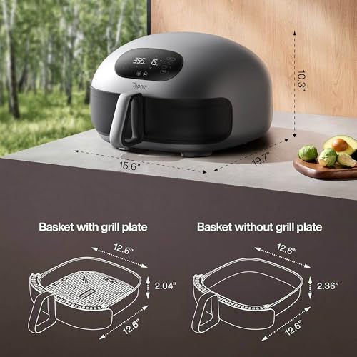 Dome 2 Air Fryer, Extra Large Airfryer with Superior Airflow, Self-cleaning Smart Digital Fryer with PFAS free Basket for Quick Easy Meals, Up to 32 Chicken Wings Capacity [New Version]