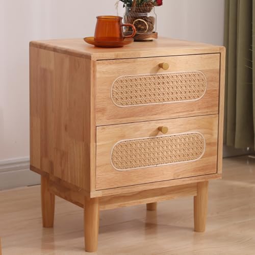 Bed Side Table/Night Stand, Nightstand, Nightstands with 2 Drawers, Small Nightstand for Bedroom, Small Spaces, College Dorm, Kids’ Room, Living Room(B)