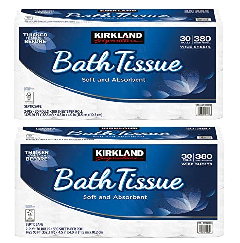 Kirkland Signature 2-Ply Bath Tissue, 30 Rolls