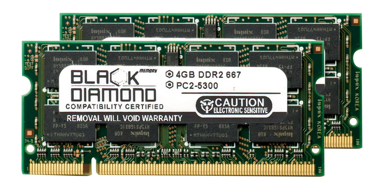 8GB 2X4GB RAM Memory for Dell Inspiron 1545 Black Diamond Memory Module DDR2 SO-DIMM 200pin PC2-5300 667MHz Upgrade