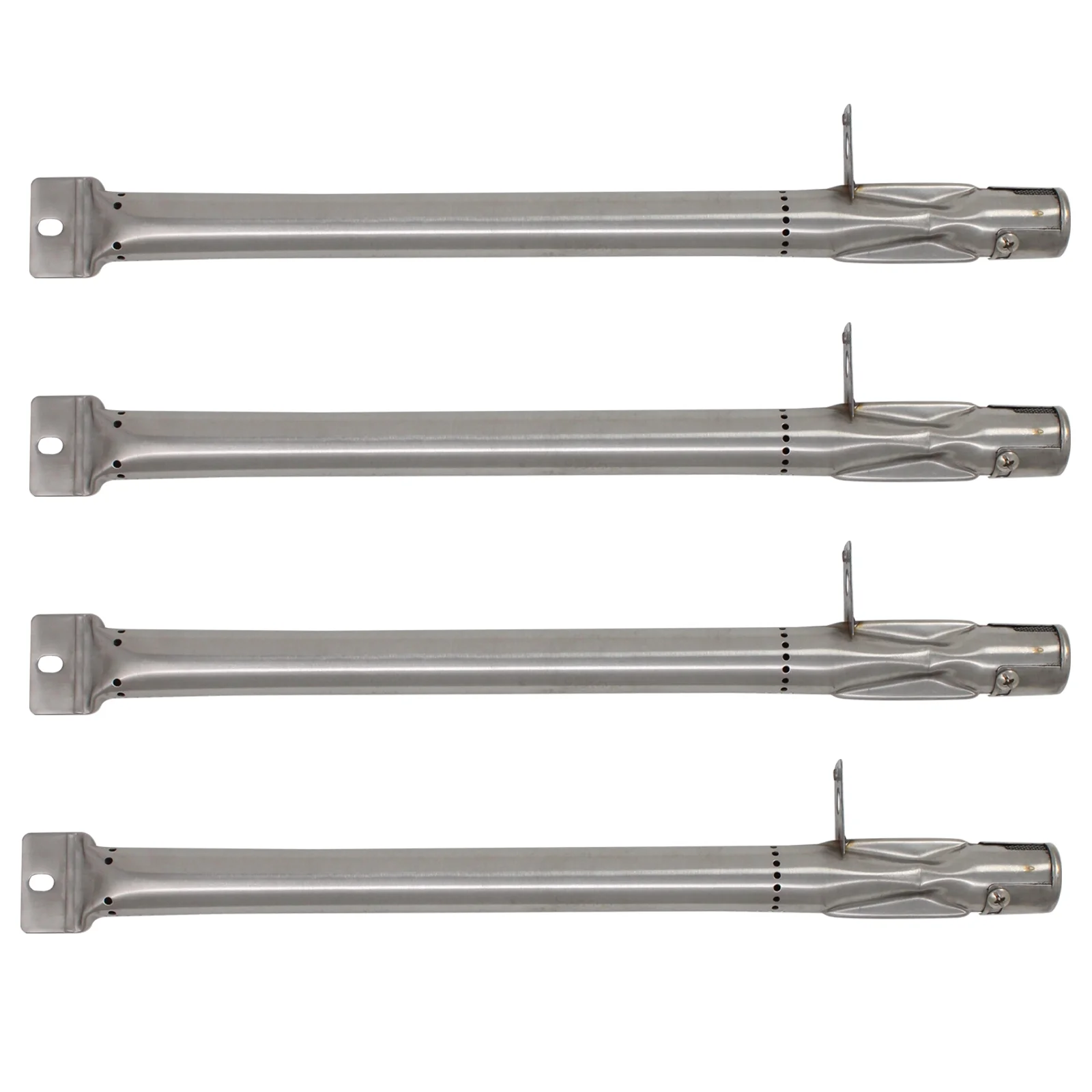 4-Pack BBQ Gas Grill Tube Burner Replacement Parts for Kenmore 119.1665801 - Compatible Barbeque Stainless Steel Pipe Burners