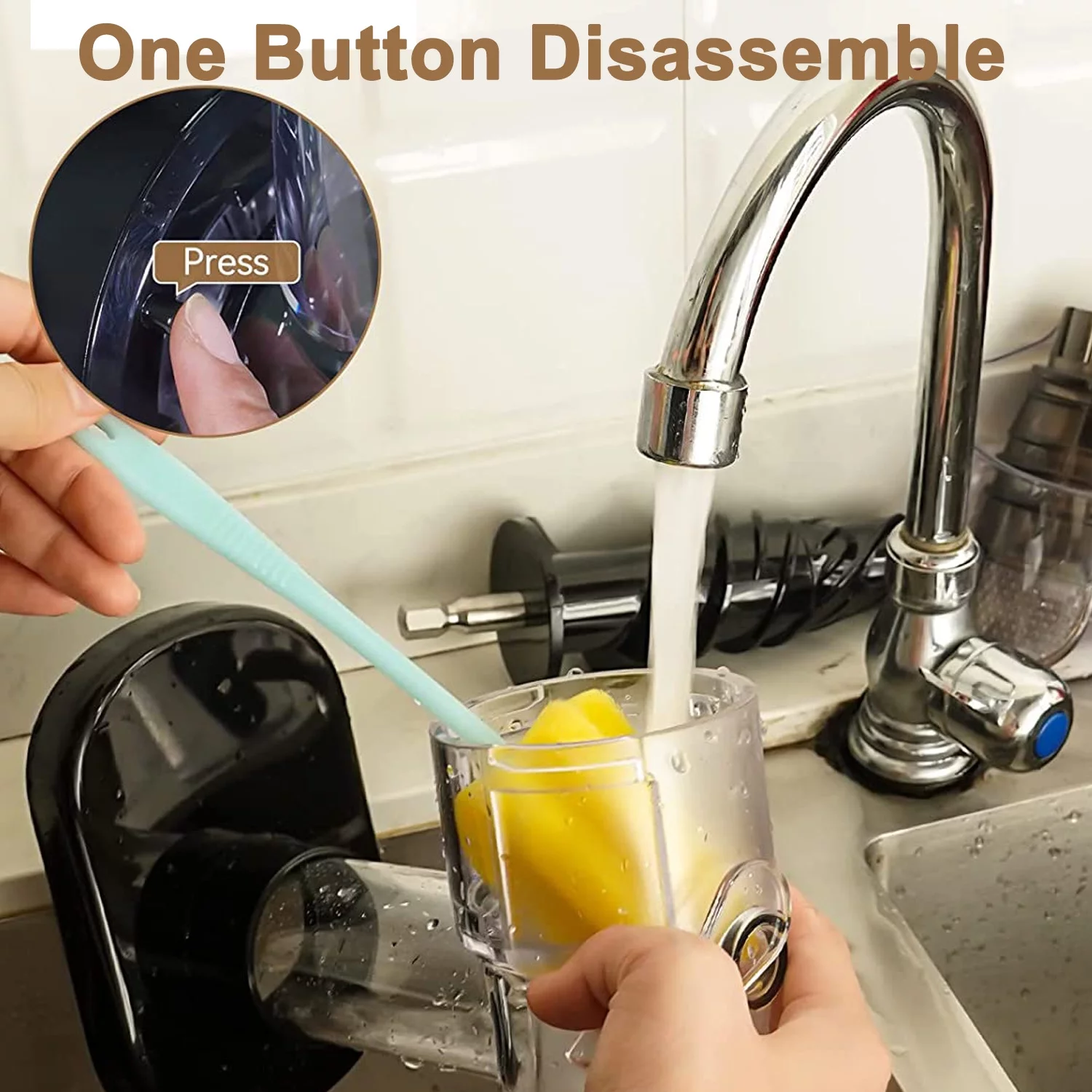 Wamife Juicer Machines 2 Modes Cold Press Juicer Slow Masticating Juicer Extractor with Quiet Motor/Reverse Function for Fruit & Vegetable, Cup & Brush Included