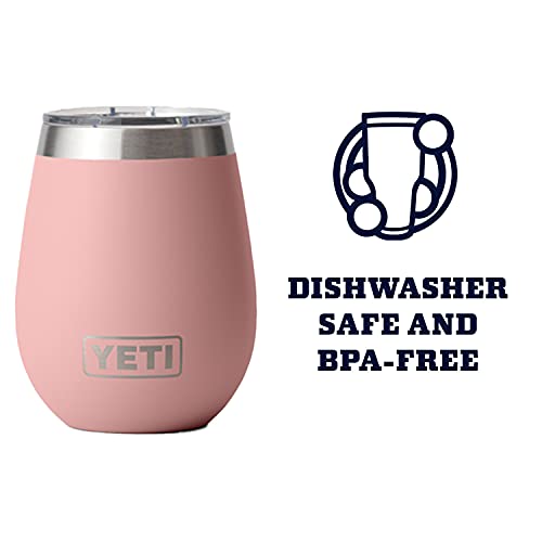 YETI Rambler 10 oz Wine Tumbler, Vacuum Insulated, Stainless Steel with MagSlider Lid, Navy