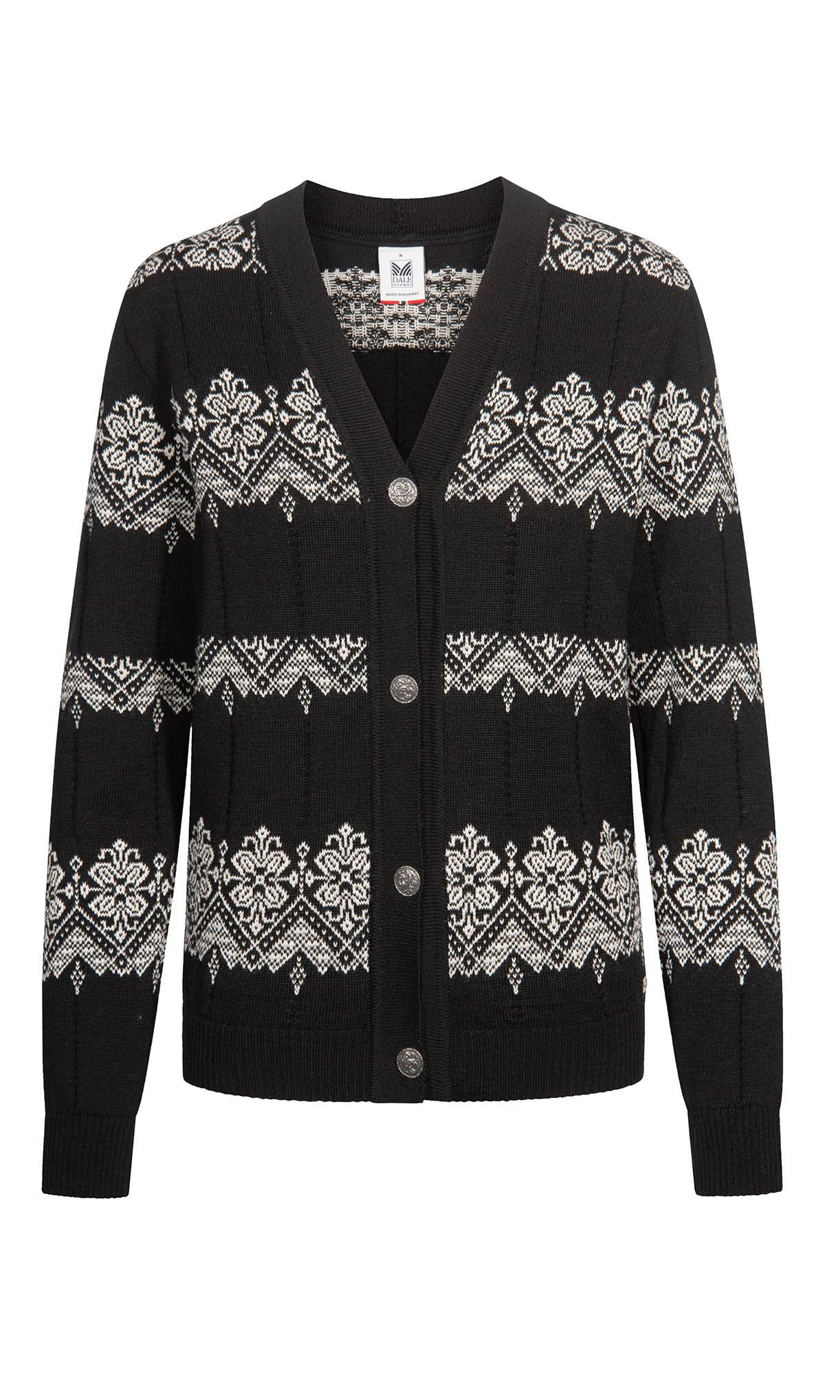 Dale of Norway Skansen Jacket Black, Women Casual Jacket (Size S - Color Black - Offwhite)