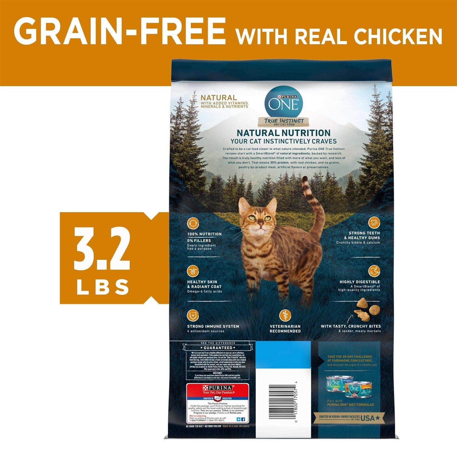 Purina ONE Natural High Protein Grain Free Dry Cat Food - Pet Supplies online store
