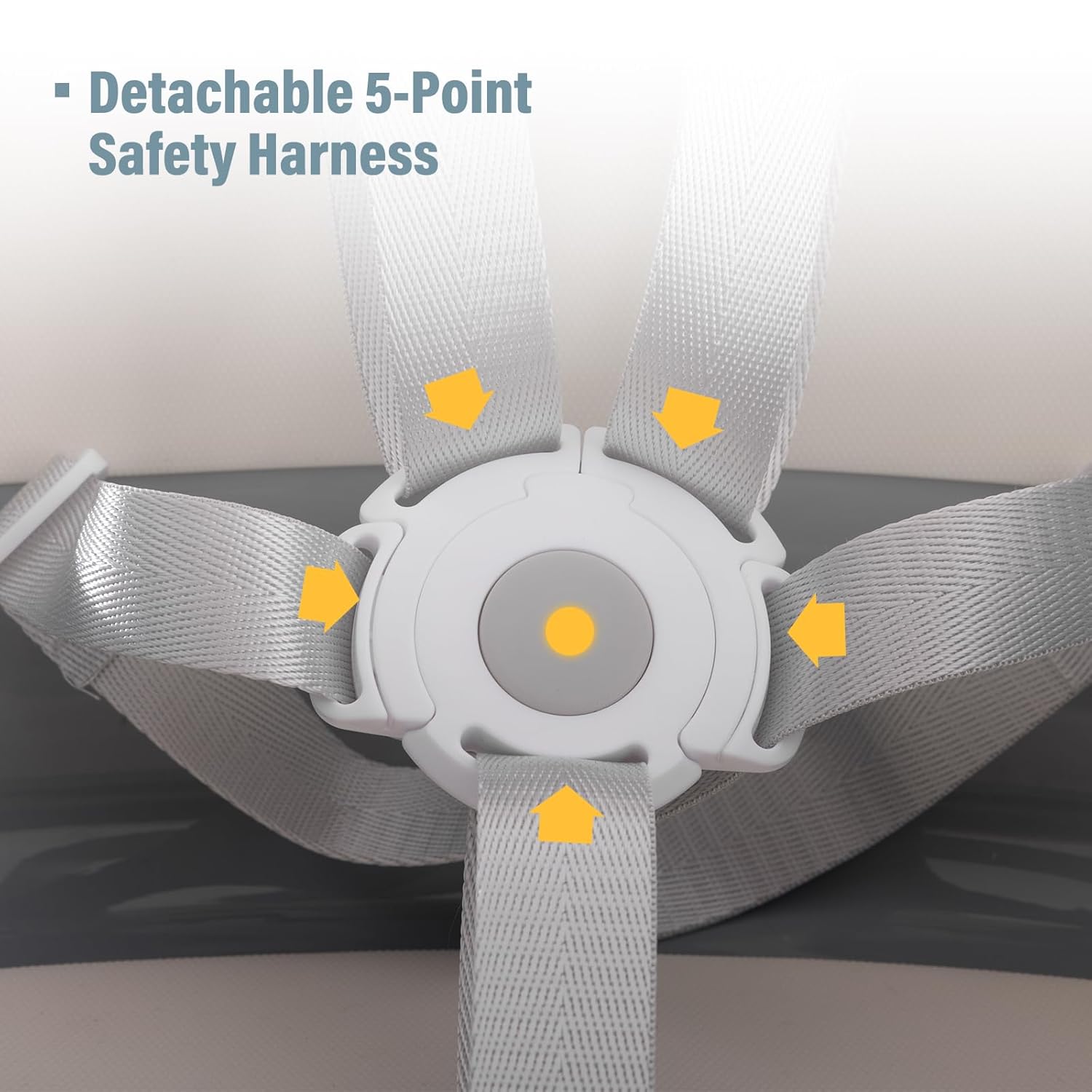 Baby High Chair,Adjustable Convertible 3 in 1 Baby High Chairs Baby Toddlers Feeding Chair Booster,5-Point Harness,Removable Tray&PU Cushion(Deep Gray)