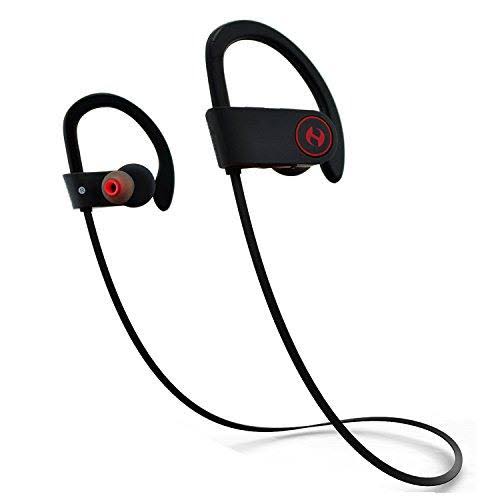 Bluetooth Headphones, Hussar Magicbuds Best Wireless Sports Earphones with Mic, Ipx7 Waterproof, HD Sound with Bass, Noise Cancelling, Secure Fit, Up