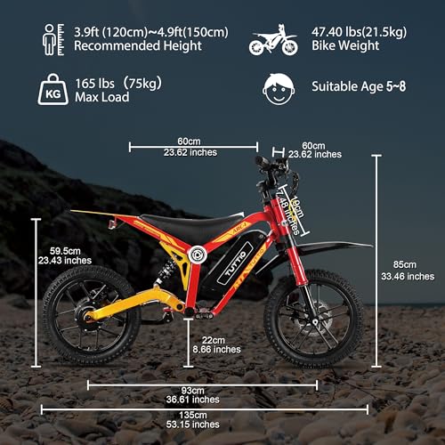 ARC-I 36V Electric Dirt Bike for Kids 5-8, 750W Electric Motorcycle for Kids, 22MPH, Up to 25 Miles, 5-Speed Modes Mini Dirt Bike, 16