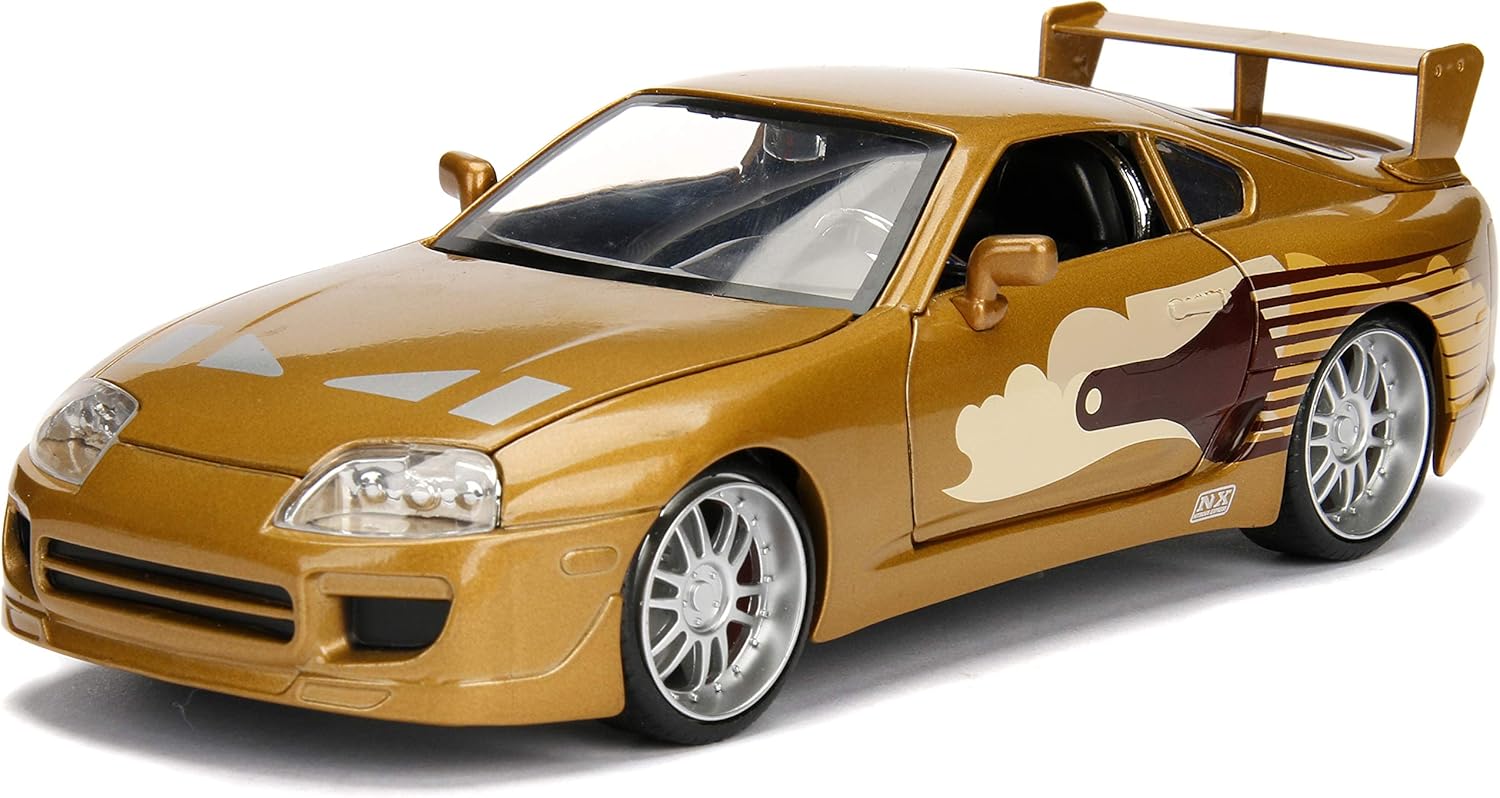 Jada 2 Fast 2 Furious Slap Jack's Toyota Supra Die-Cast Collectible Toy Vehicle Car, Gold with Decals, 1: 24 Scale, Copper
