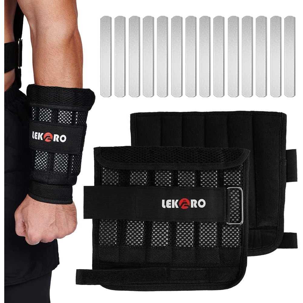 LEKO Adjustable Ankle Weights Leg Wrist Weights Removable Leg Weights for Men Women - Sports Supplies Online Store