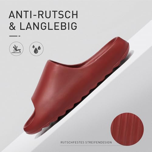 Cloud Slides for Women and Men, Platform Slides Slippers, Non-Slip Quick Drying Soft Lightweight Shower Shoes, Thick Sole Open Toe Slides Sandals for Indoor & Outdoor