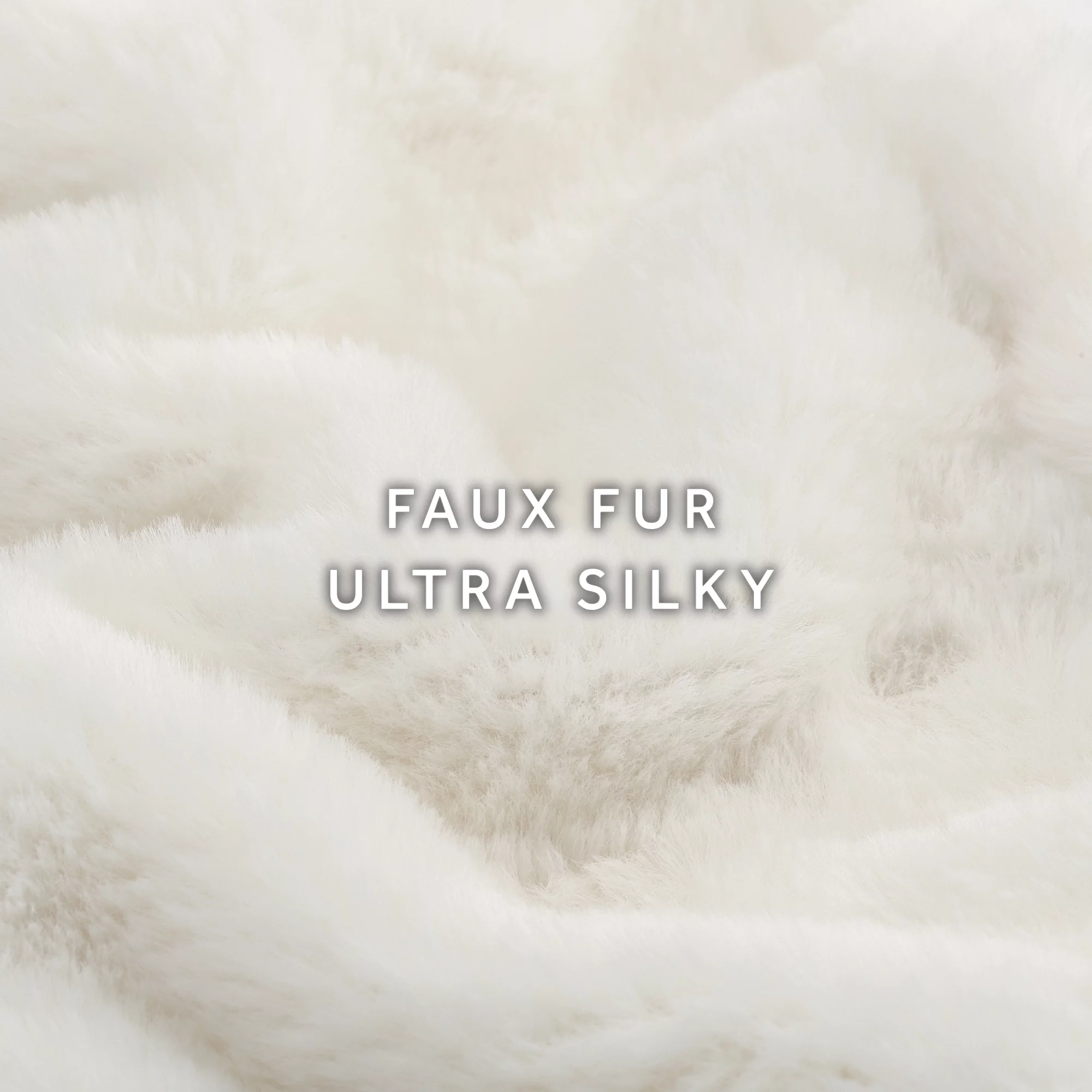 Sunbeam White Faux Fur Heated Electric Throw