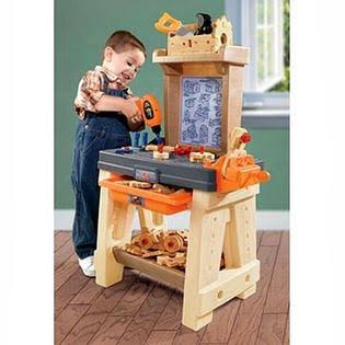 Step 2 Kids Workbench Workshop Play Set Tool Bench Activity Boys Girls Toy Accessories