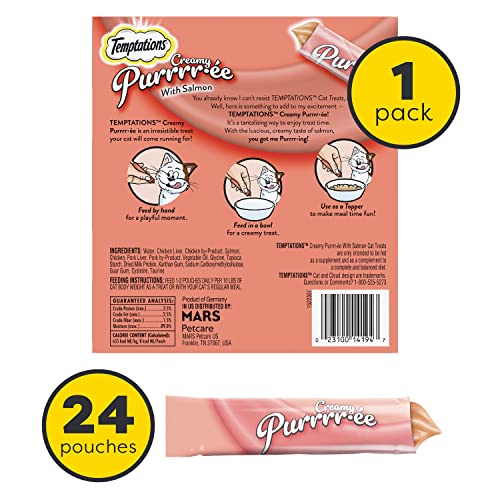 Temptations Creamy Puree Variety Pack of Lickable Cat Treats, 0.42 oz. Tubes, 48 Count