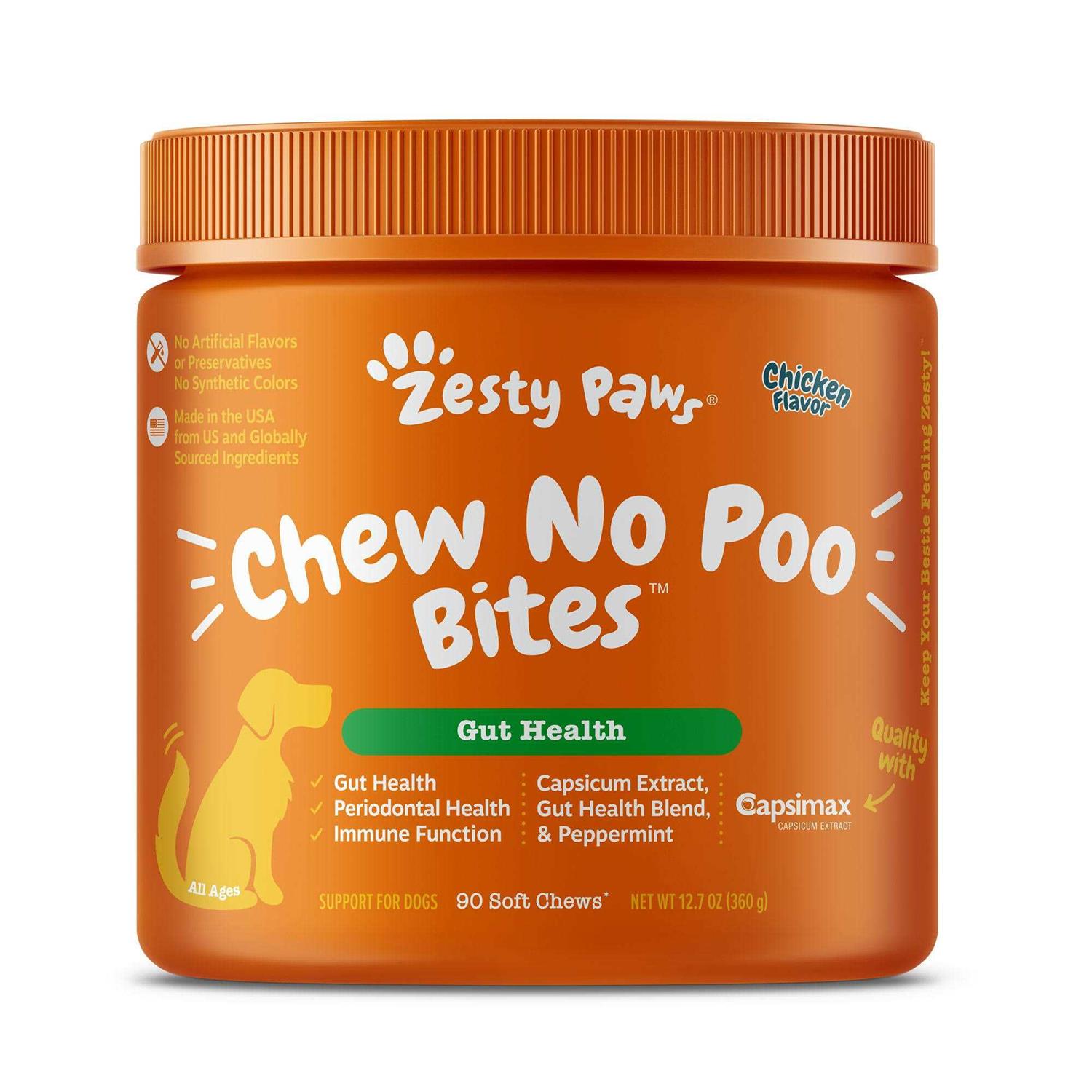 Zesty Paws Chew No Poo Bites for Dogs - Pet Supplies online store