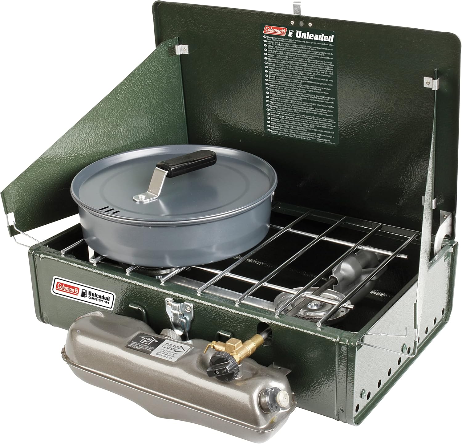 Coleman Unleaded Double Burner Fuel Stove - Green