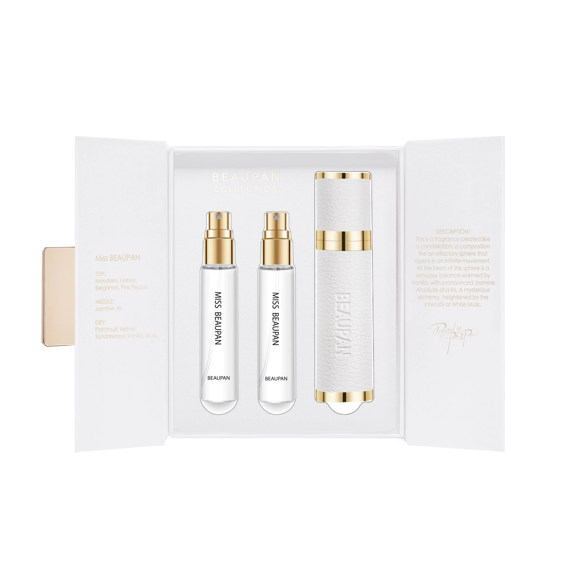 BEAUPAN Long Lasting Travel Size Perfume for Women： Luxury High End Womens Travel Size Jasmine Wisp Vanilla Dream Perfumes Gift Sets - Long-Lasting Womens Fragrance Sets (3x0.34 fl. oz. (10ml)